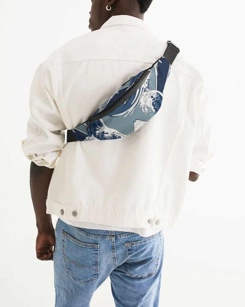 Waves Pattern Crossbody Sling Bag