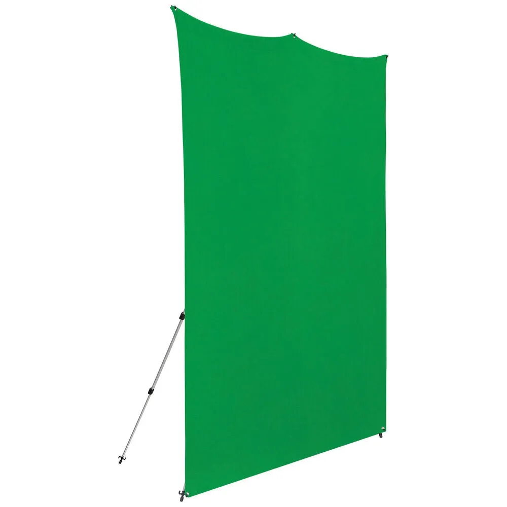 Westcott X-Drop Pro Water-Resistant Backdrop Kit | Chroma-Key Green, 8 x 8'