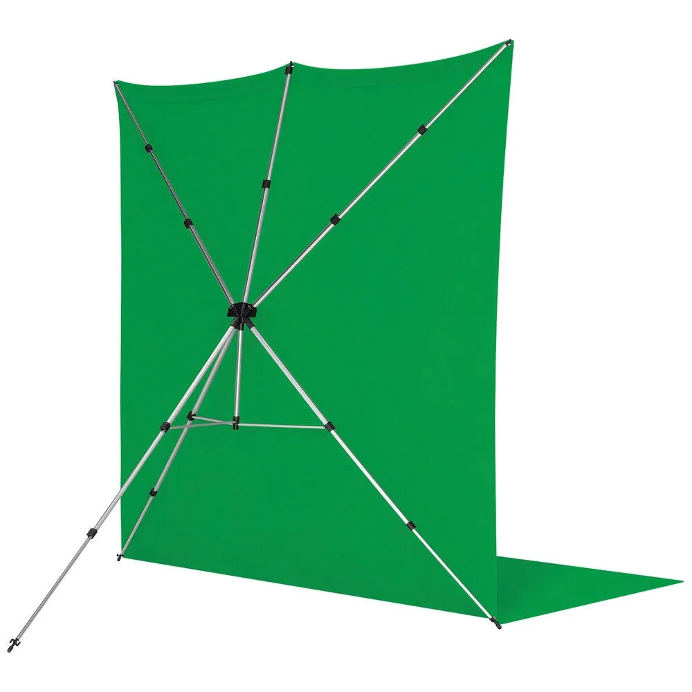 Westcott X-Drop Pro Water-Resistant Backdrop Sweep Kit | Chroma-Key Green, 8 x 13'