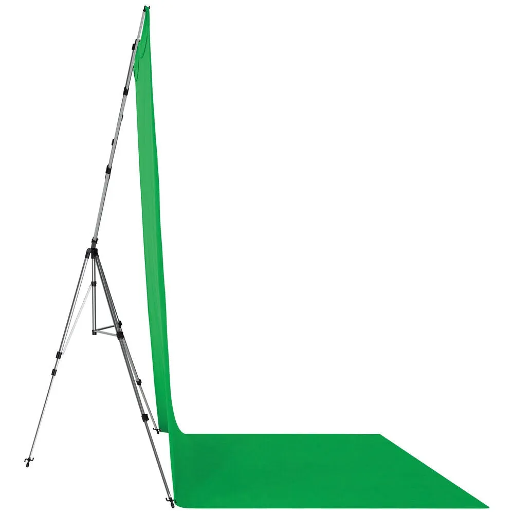 Westcott X-Drop Pro Water-Resistant Backdrop Sweep Kit | Chroma-Key Green, 8 x 13'