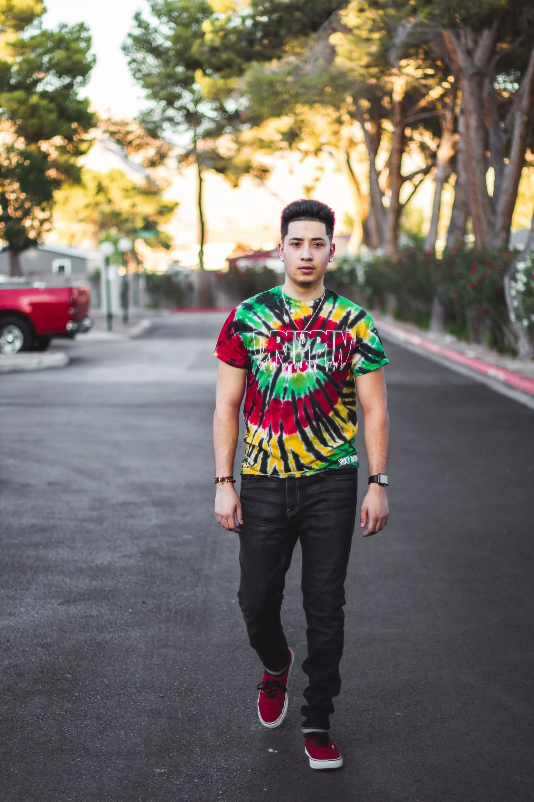 White Drippin Outline | Rasta Tee