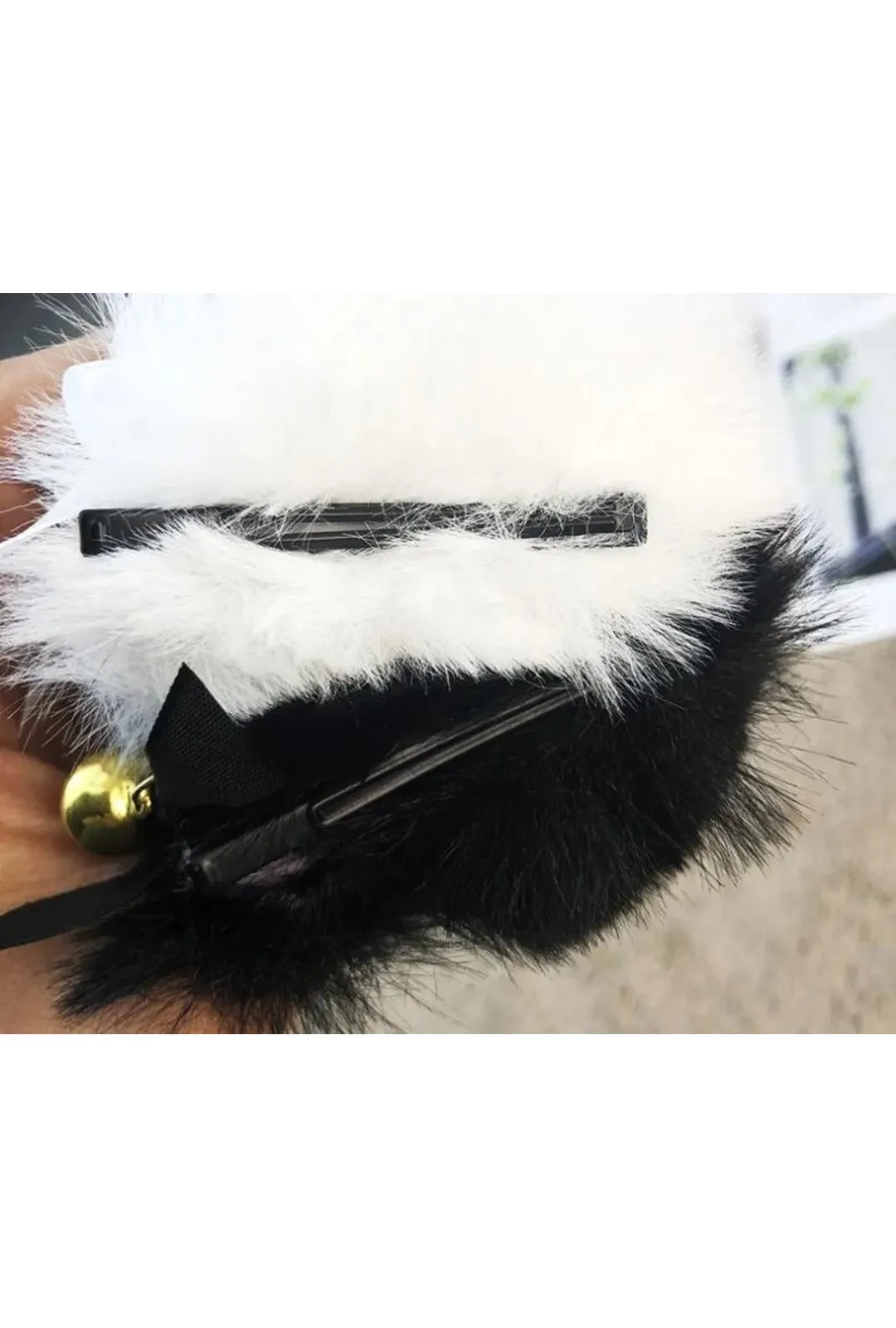 White Fluffy Ears Headband