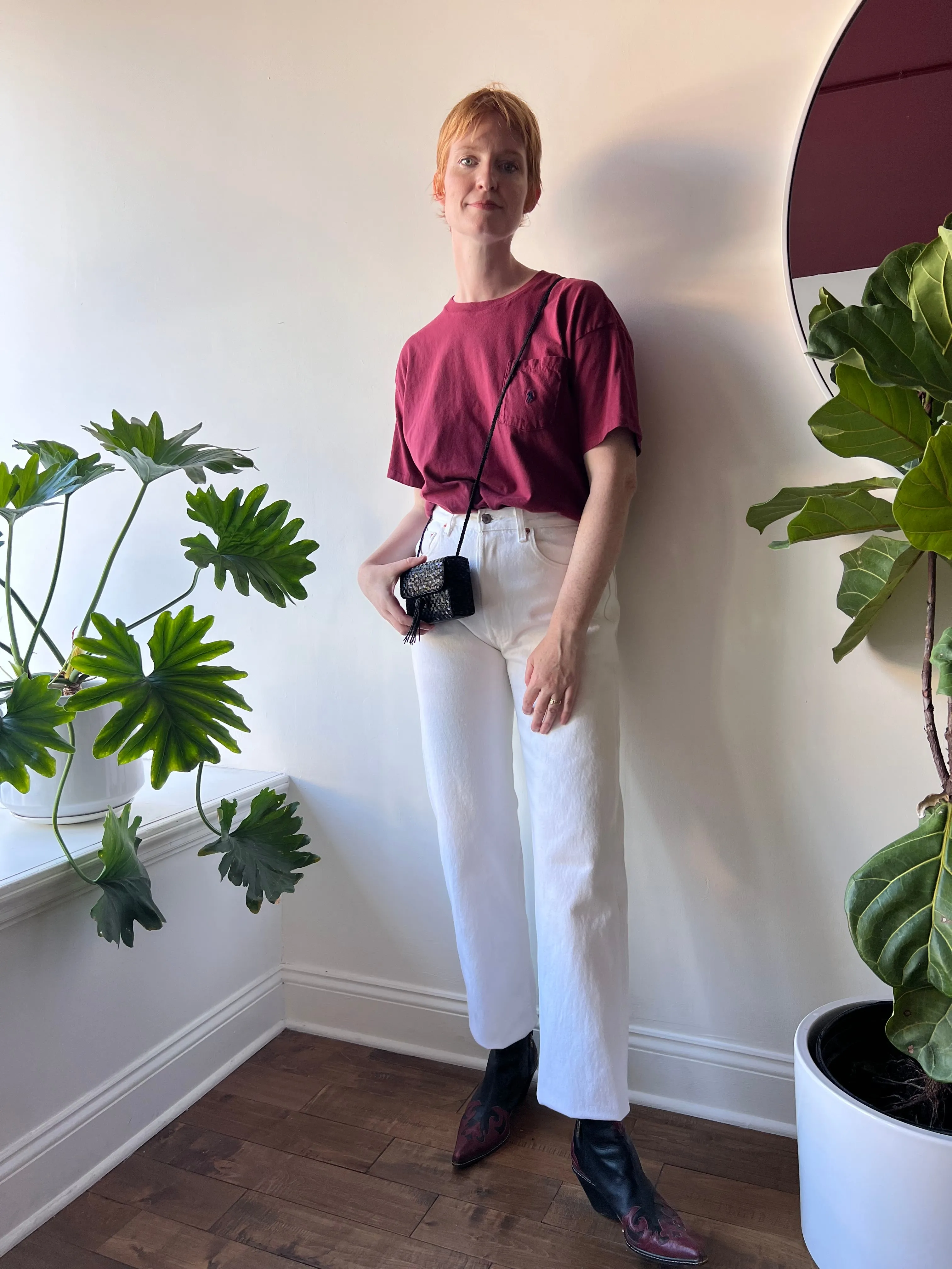 White Levi's 550 Relaxed Fit Jeans