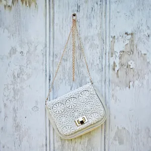 White Lilac Lace Tote