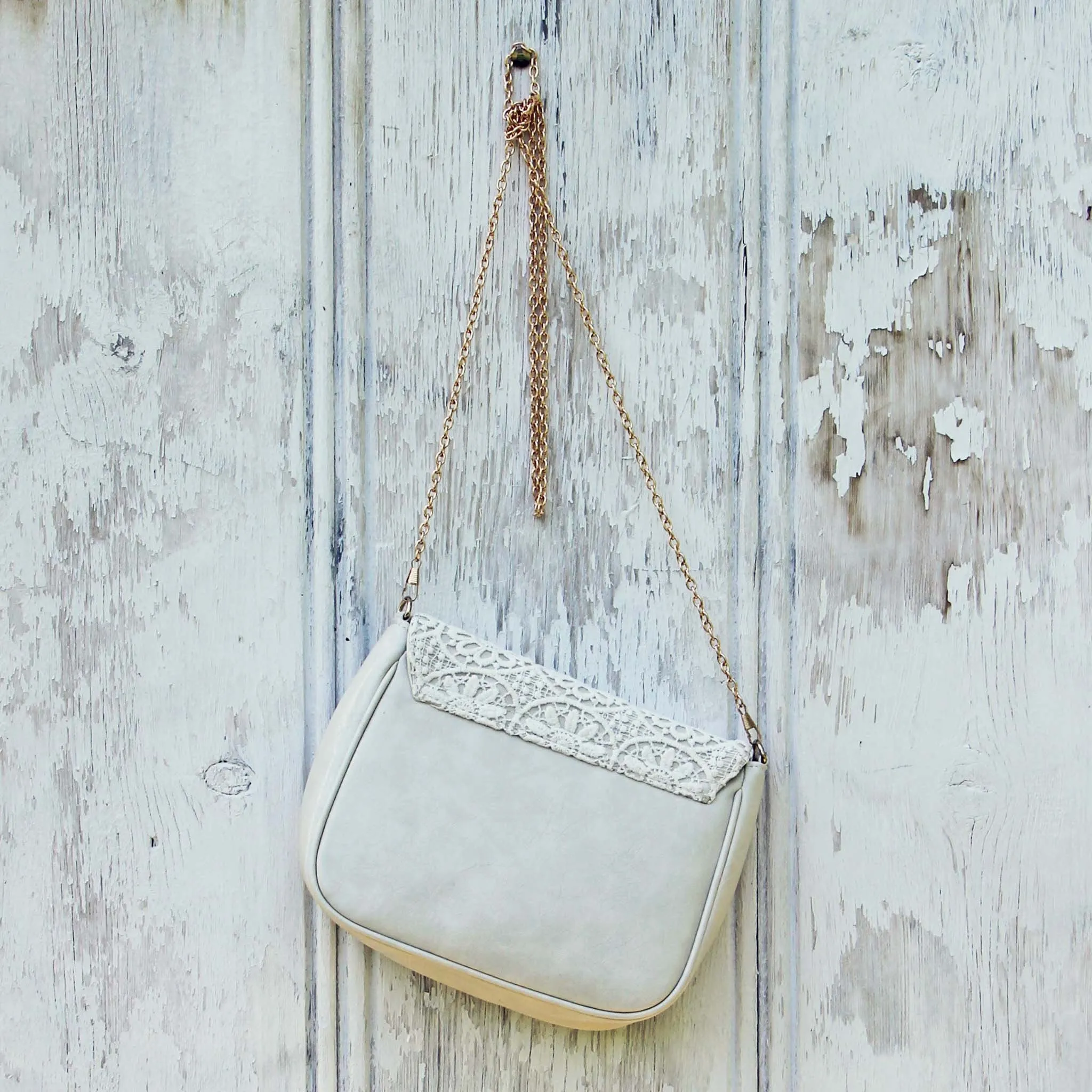 White Lilac Lace Tote