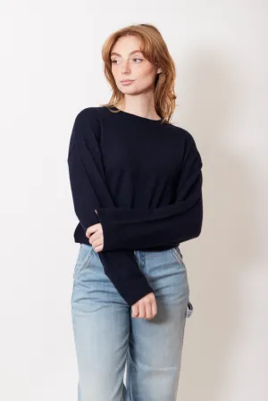 White   Warren Cashmere Mini Heart Sweatshirt