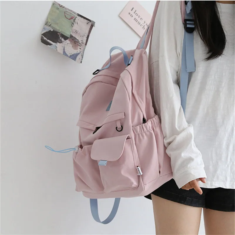 WHITE/BLUE/PINK/BLACK LARGE CAPACITY BACKPACK UB3123