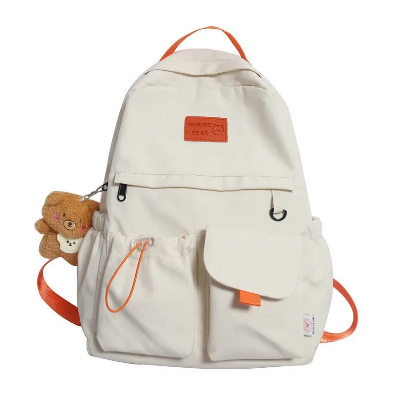WHITE/BLUE/PINK/BLACK LARGE CAPACITY BACKPACK UB3123