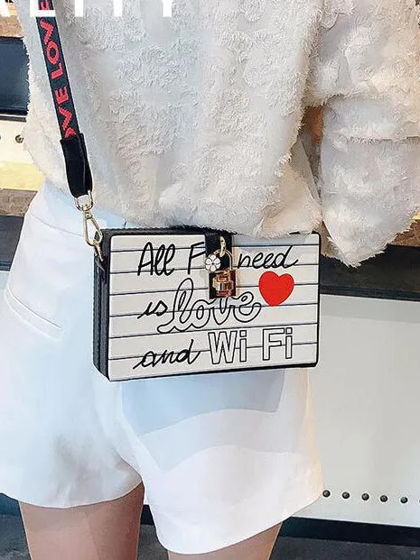 WIFI Love - Box Locket Graphic Purse
