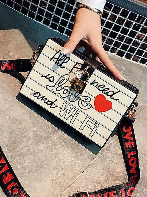 WIFI Love - Box Locket Graphic Purse
