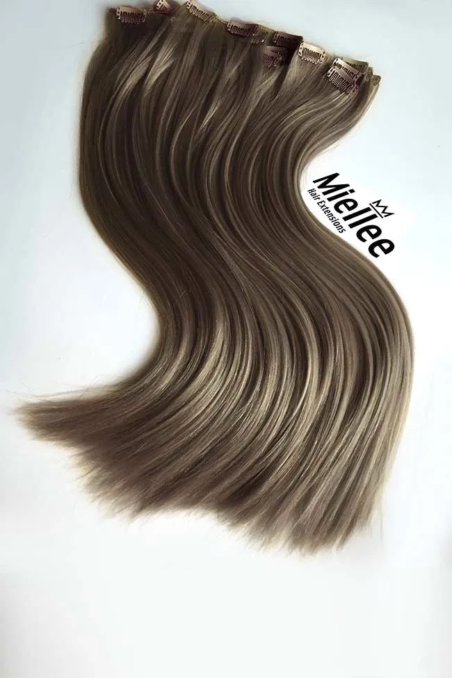Willow Brown 8 Piece Clip Ins - Straight Hair