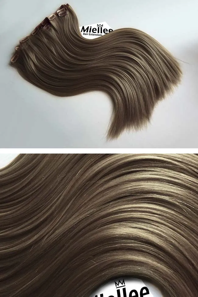 Willow Brown 8 Piece Clip Ins - Straight Hair