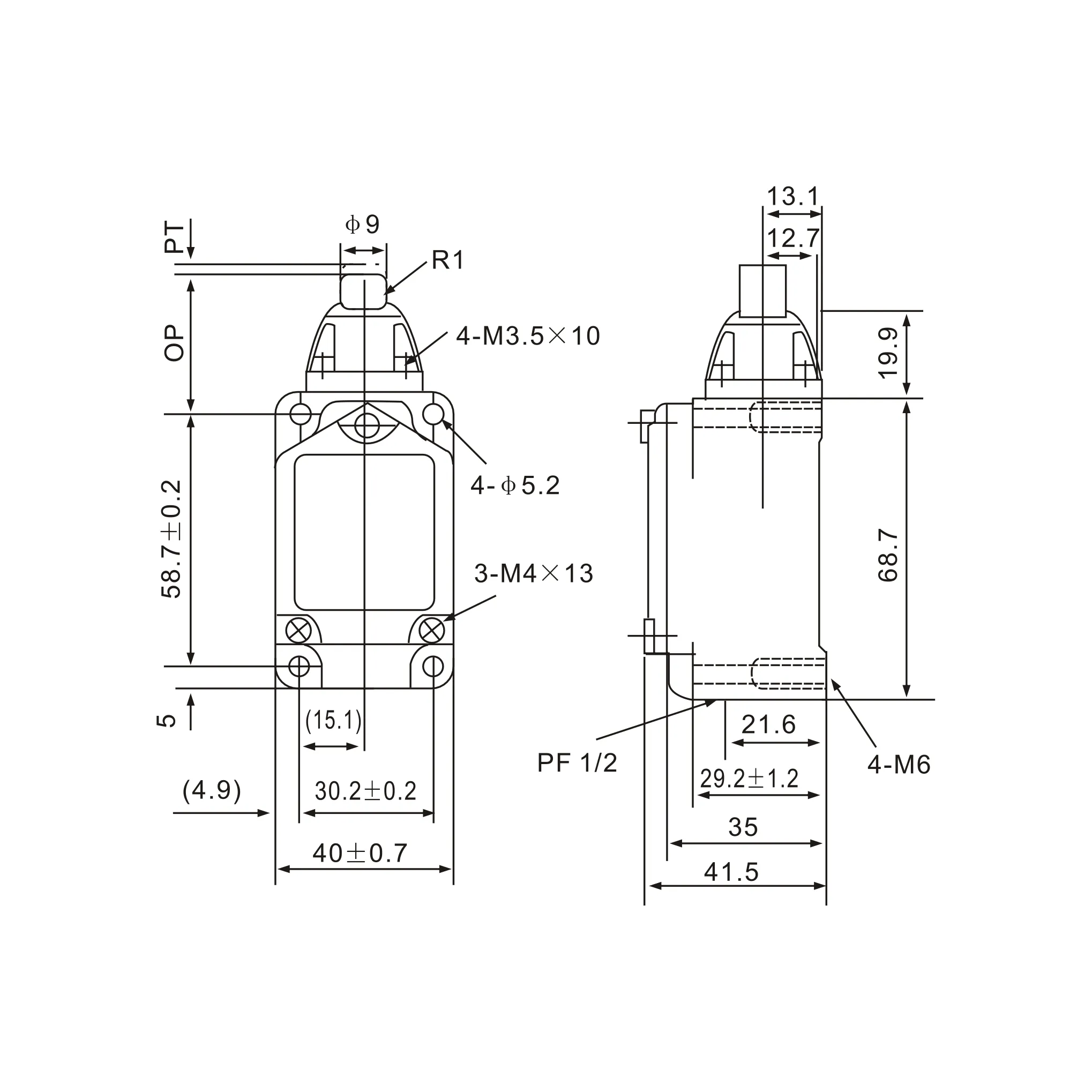 WLD Stainless Steel Pin Plunger Limit Switch