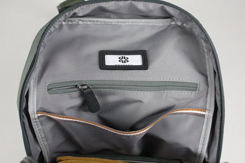 Womens Nylon Backpack Bag Green Best Satchel Backpack Nylon School Rucksack for Ladies