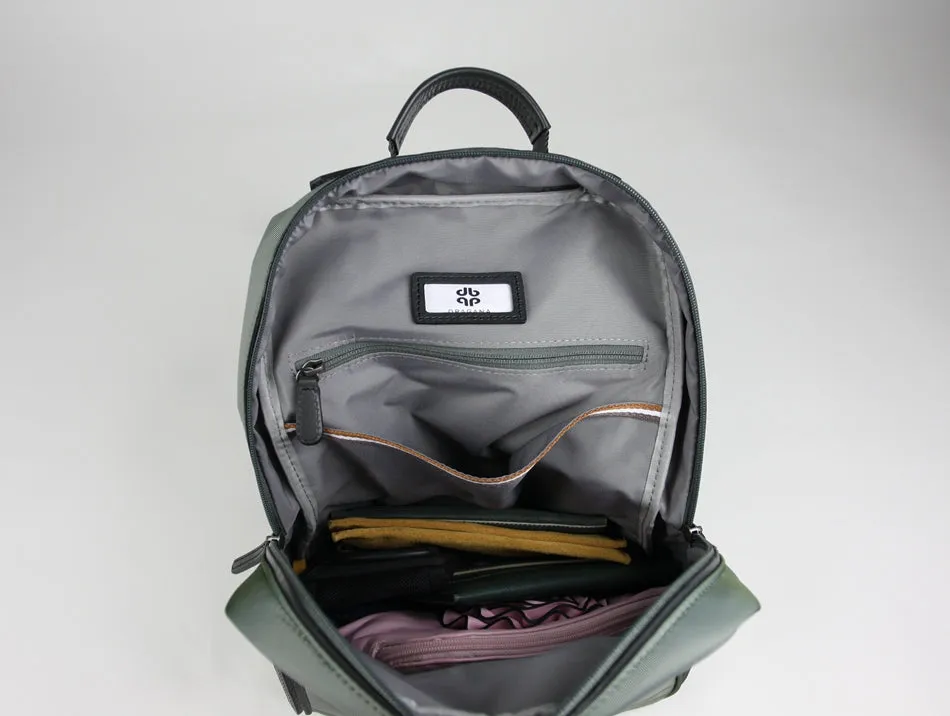 Womens Nylon Backpack Bag Green Best Satchel Backpack Nylon School Rucksack for Ladies
