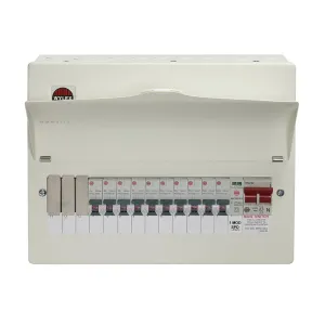Wylex WNM2636L 13 Way Consumer Unit   100A Main Switch with SPD & 10x Type A 30mA RCBOs