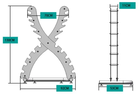 X-shaped Dumbbell Rack - CLEARANCE