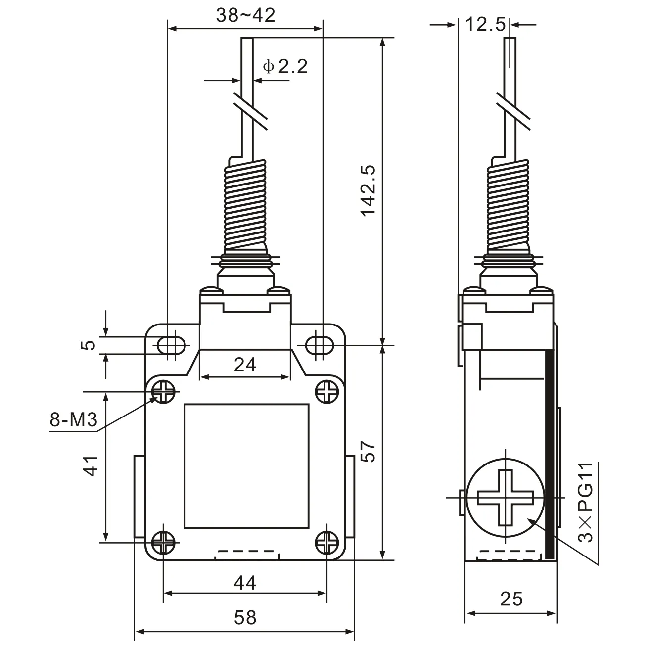 XCK-M106 Cats Whisker Snap Action Limit Switch