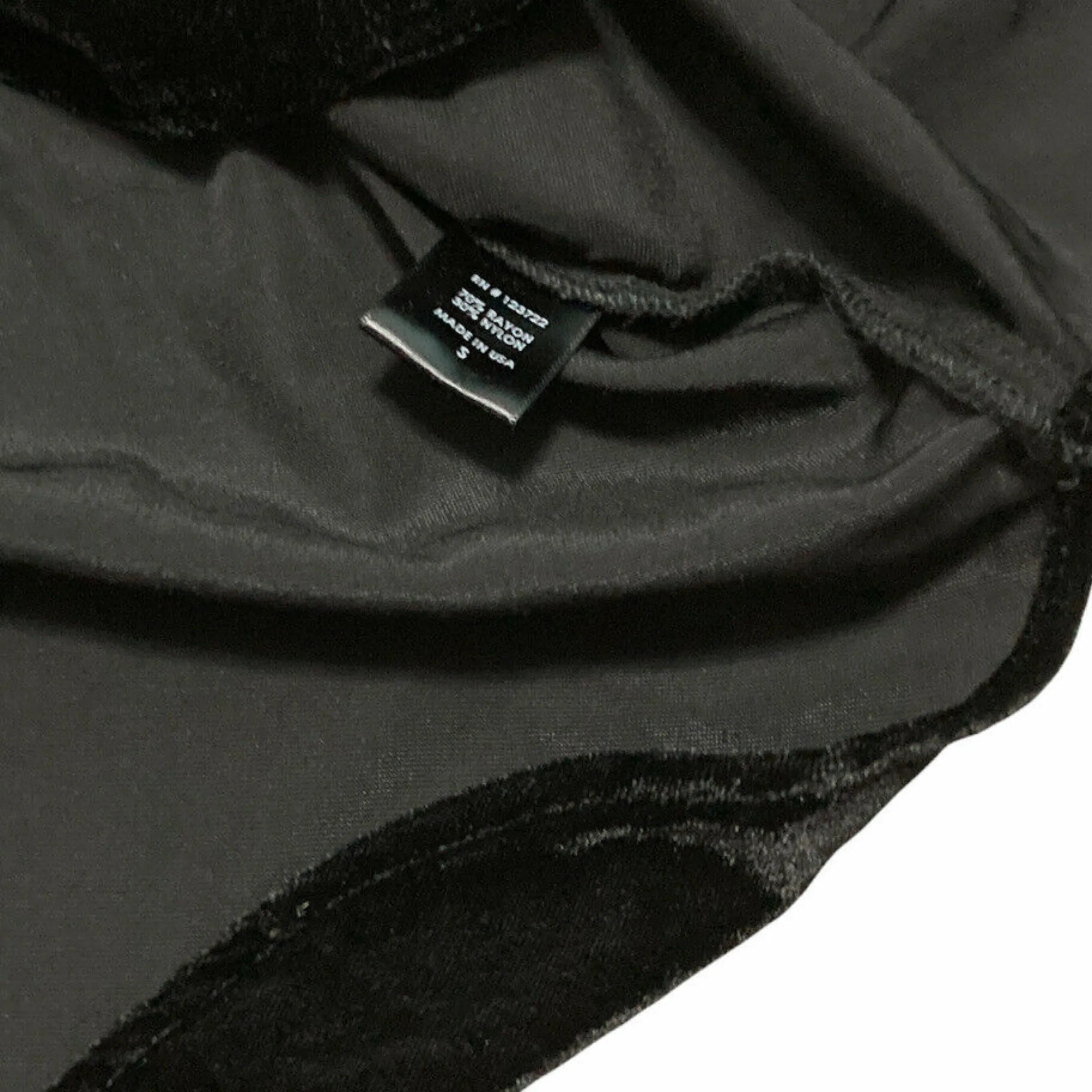 XIRENA Black Vintage Carrington Velvet Snap Front Long Sleeve Shirt Top Size S