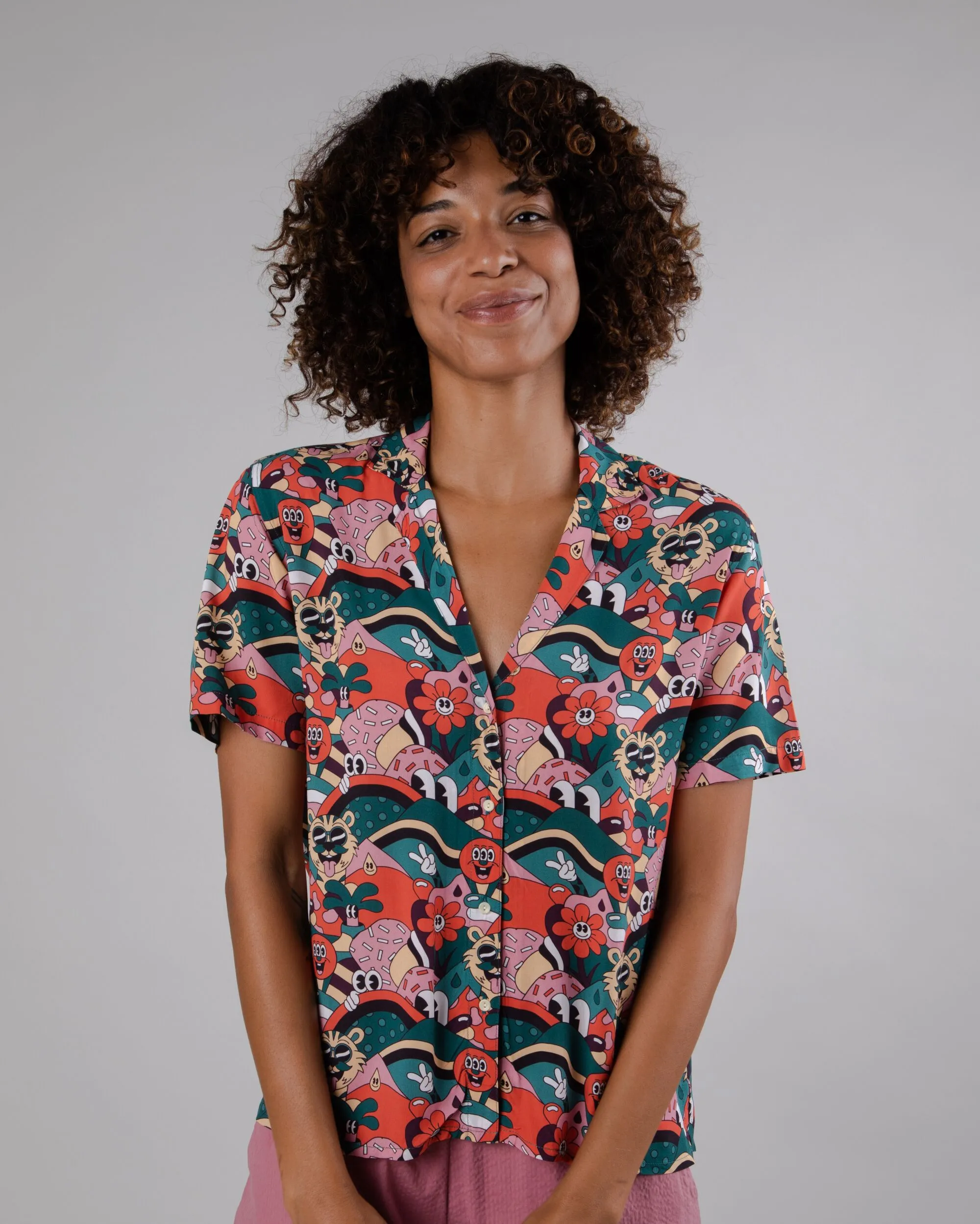 Yeye Weller Aloha Blouse Red