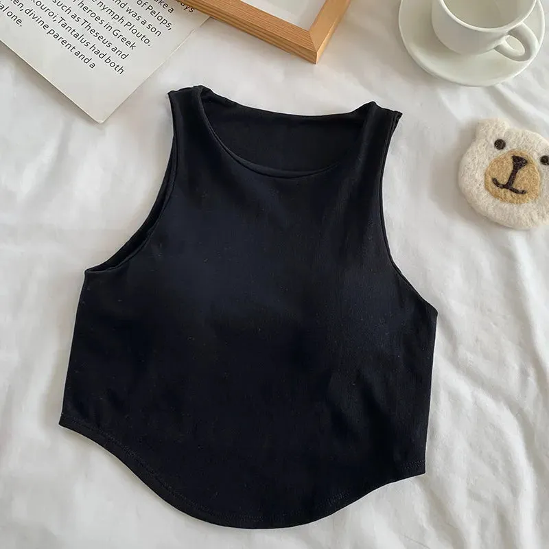 Yoga Top For Women Loose Fit Workout Crop Tops Tank Gym Wear Fitness Sleeveless Cami Sport Shirts Running Vest Built In Bra