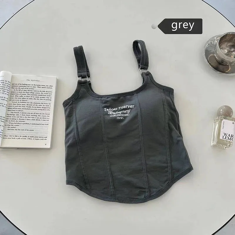 Yoga Top For Women Loose Fit Workout Crop Tops Tank Gym Wear Fitness Sleeveless Cami Sport Shirts Running Vest Built In Bra