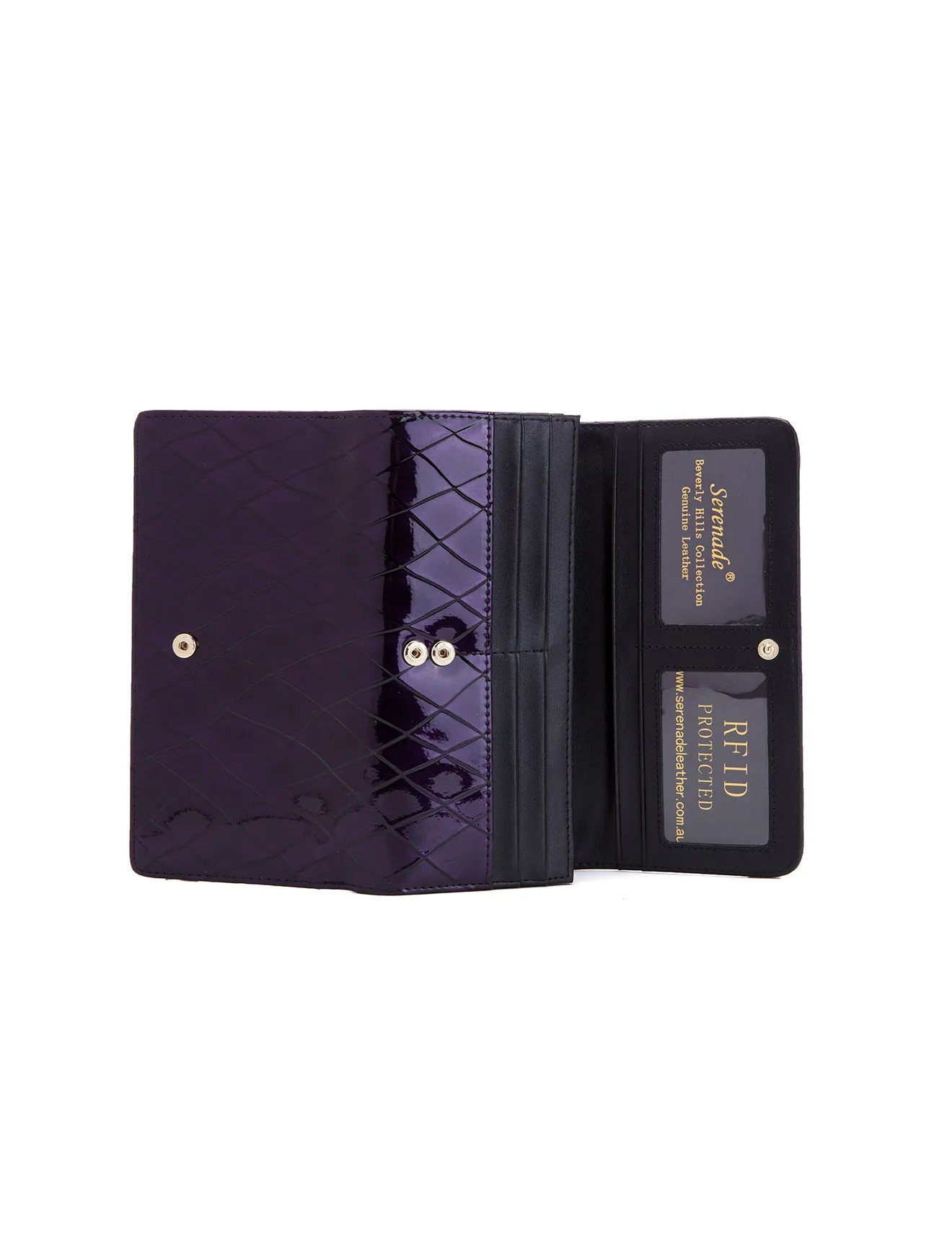 YOLANDA LARGE  PATENT LEATHER WALLET WITH RFID- WSF2701- NEW IN