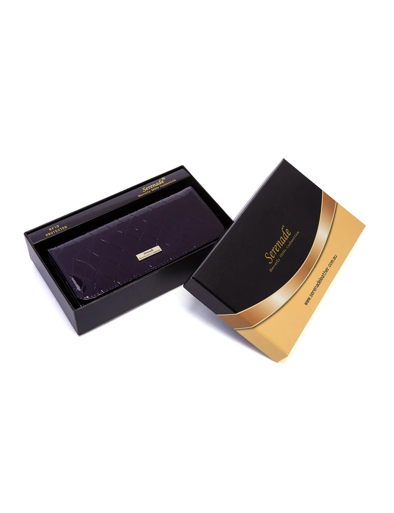 YOLANDA LARGE  PATENT LEATHER WALLET WITH RFID- WSF2701- NEW IN