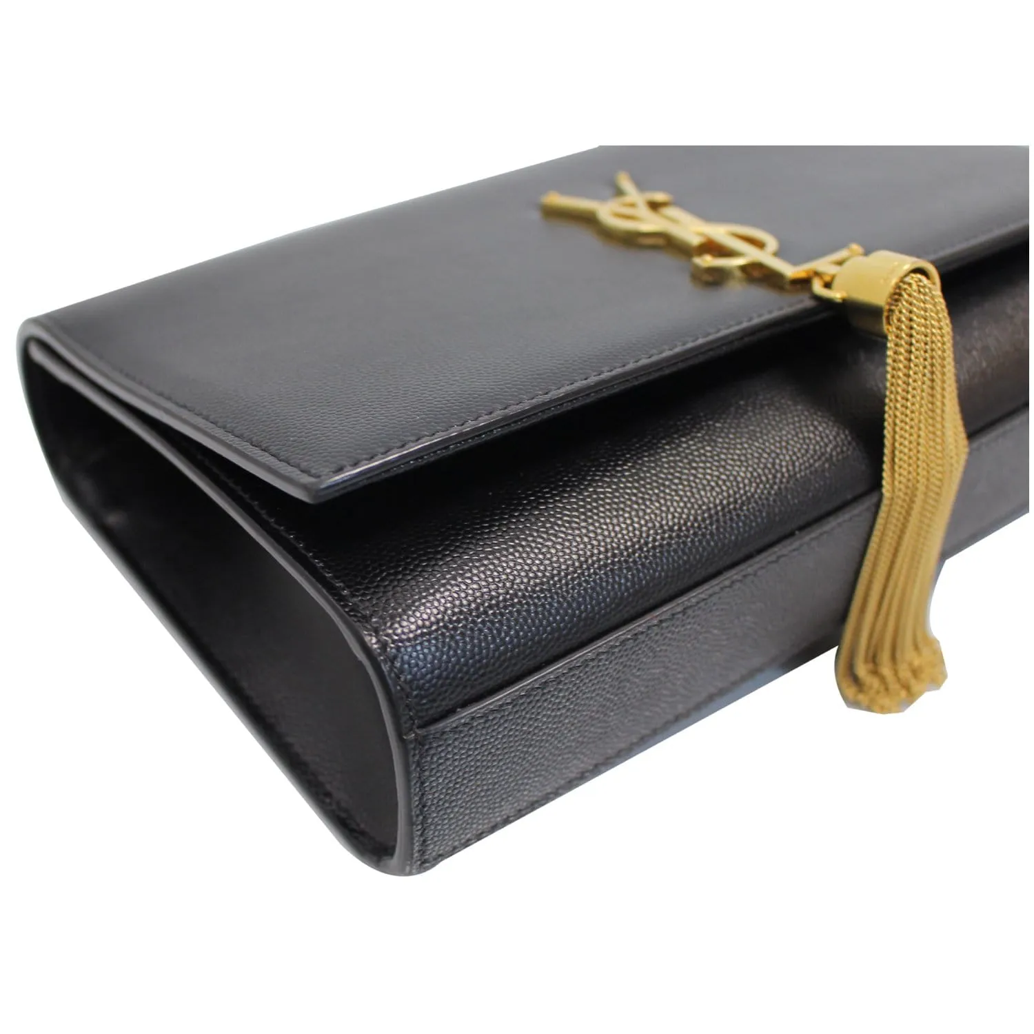 YVES SAINT LAURENT Kate Medium Grain De Poudre Crossbody Bag Black