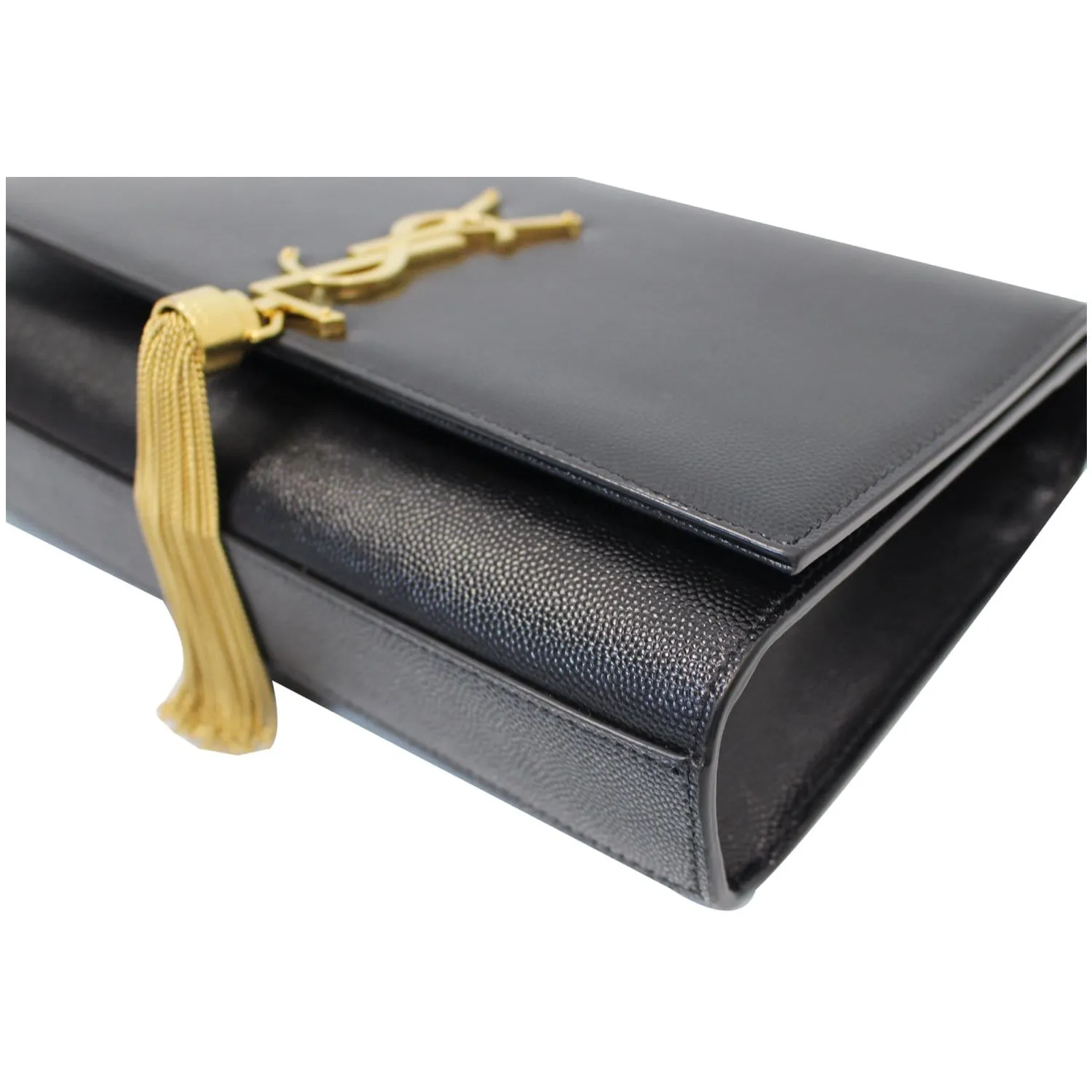 YVES SAINT LAURENT Kate Medium Grain De Poudre Crossbody Bag Black