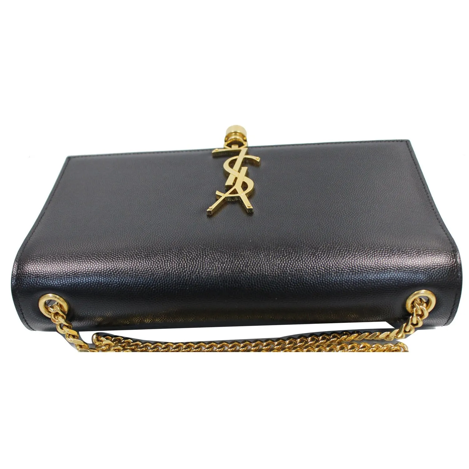 YVES SAINT LAURENT Kate Medium Grain De Poudre Crossbody Bag Black