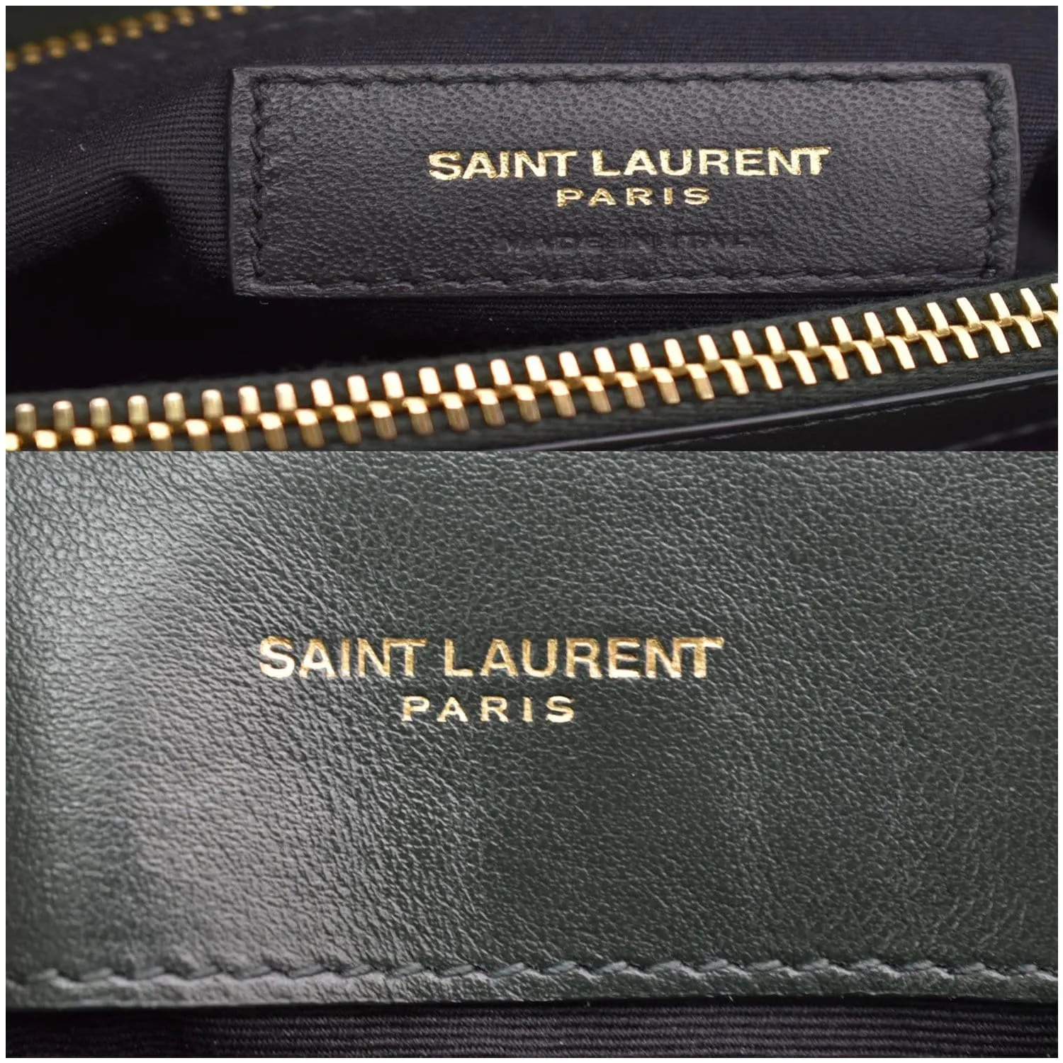 YVES SAINT LAURENT Loulou Medium Matelasse Leather Chain Shoulder Bag Green