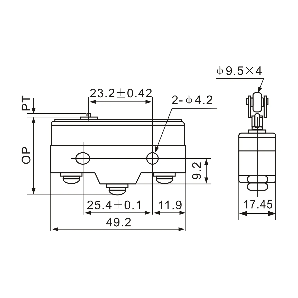 Z-15GS-B Spring Plunger Micro Limit Switch