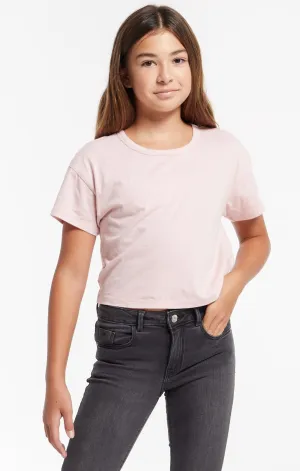 Z Supply Girls Nattie Organic Skimmer Tee - Pale Mauve