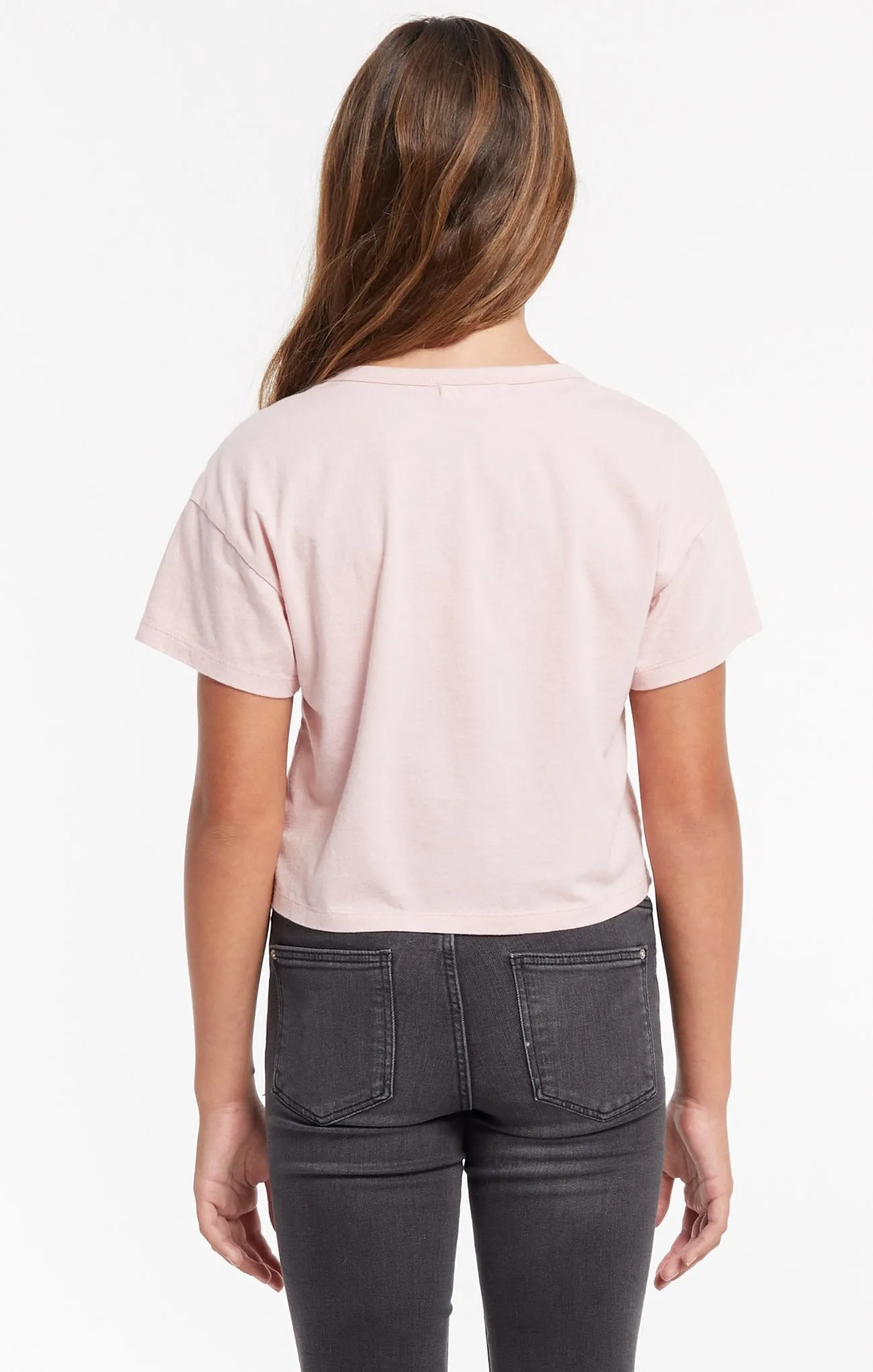 Z Supply Girls Nattie Organic Skimmer Tee - Pale Mauve