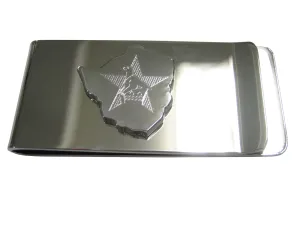 Zimbabwe Map Shape and Flag Design Money Clip